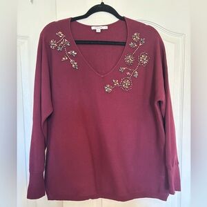 Chicos jewel embellished sweater size 2